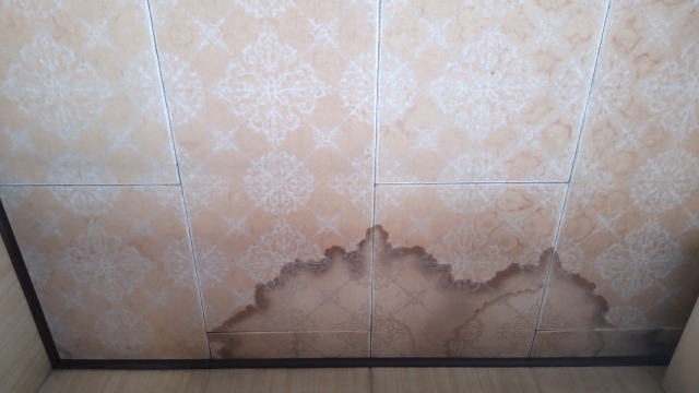 八尾市で雨漏り被害を発見