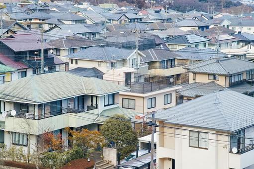 住宅地の屋根の様子